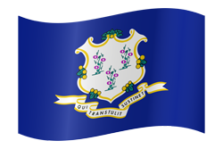 Flottant du drapeau du Connecticut