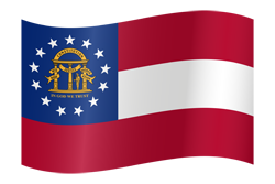 Flottant du drapeau de la Géorgie