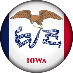 3D rond du drapeau de l’Iowa