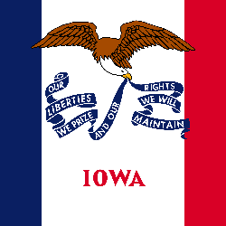 Carré du drapeau de l’Iowa