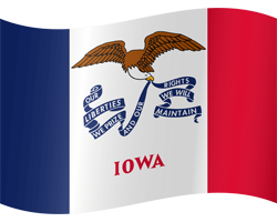 Flottant du drapeau de l’Iowa