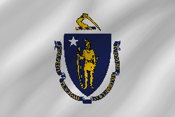 Ondulé du drapeau du Massachusetts
