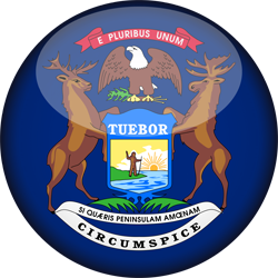 3D rond du drapeau du Michigan