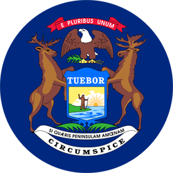 Rond du drapeau du Michigan