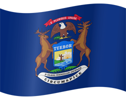 Flottant du drapeau du Michigan