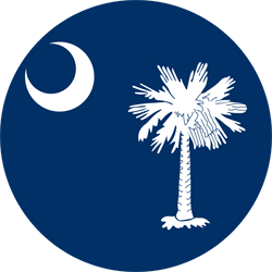 Rond du drapeau de la Caroline du Sud