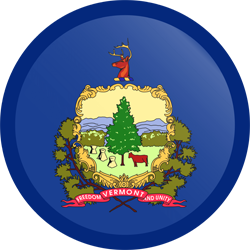 Bouton rond du drapeau du Vermont