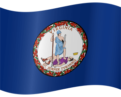 Flottant du drapeau de la Virginie