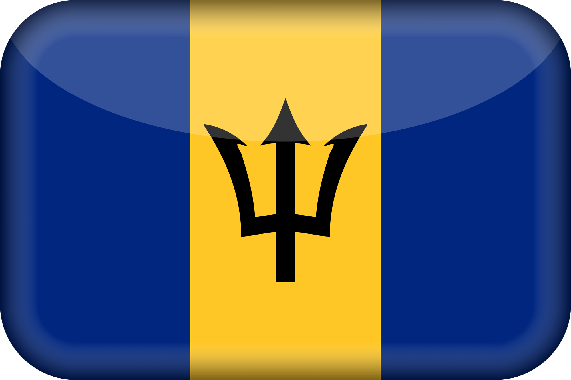 3D du drapeau de la Barbade