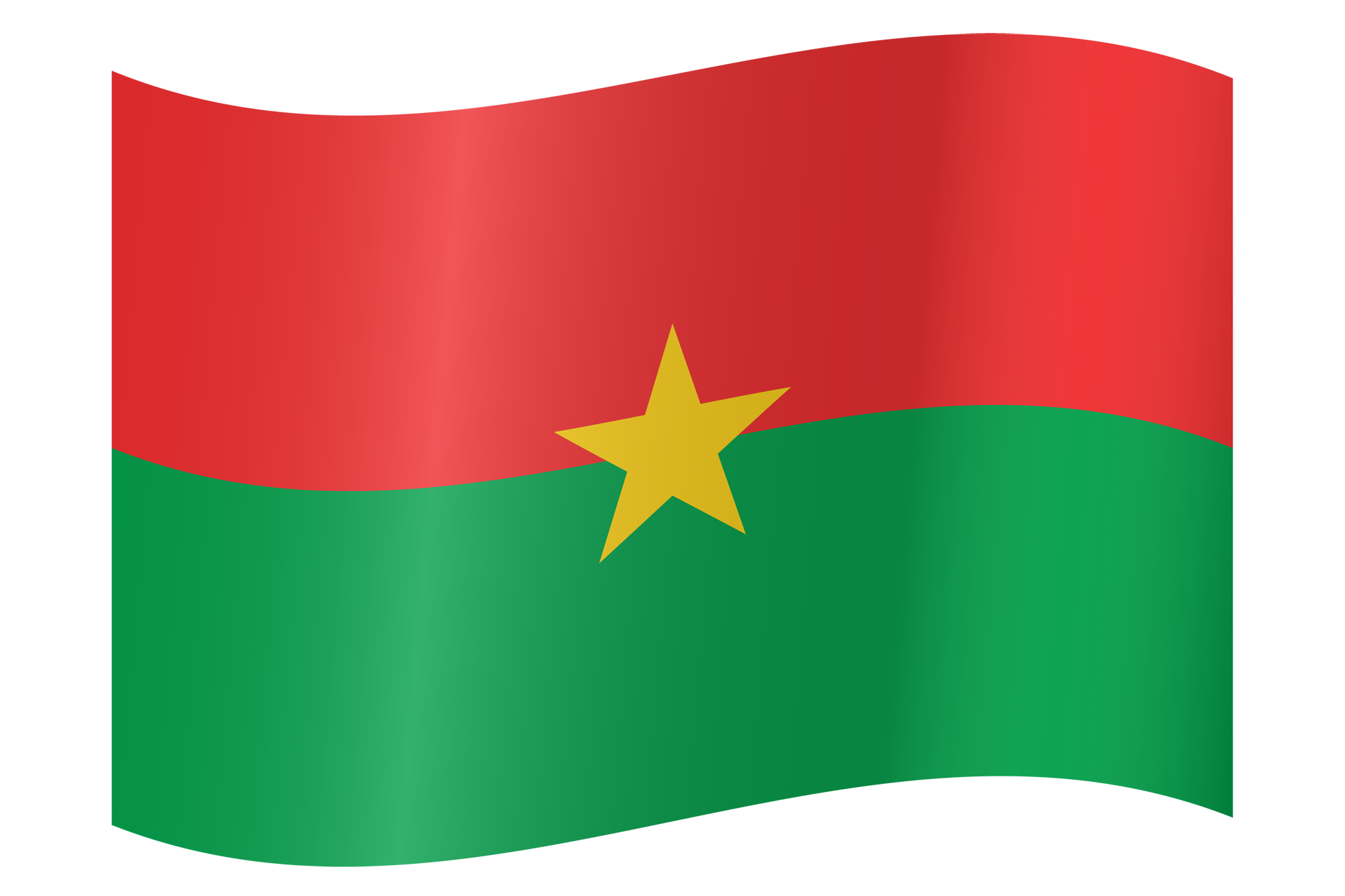 Flottant du drapeau du Burkina Faso
