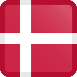 Bouton carré du drapeau du Danemark