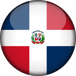 3D rond du drapeau de la République dominicaine