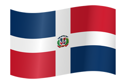 Flottant du drapeau de la République dominicaine