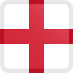 Bouton carré du drapeau d’Angleterre