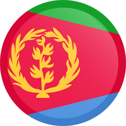 Bouton rond du drapeau d’Érythrée