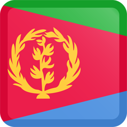 Bouton carré du drapeau d’Érythrée
