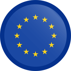 Bouton rond du drapeau d’Europe