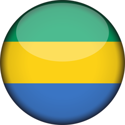 3D rond du drapeau du Gabon