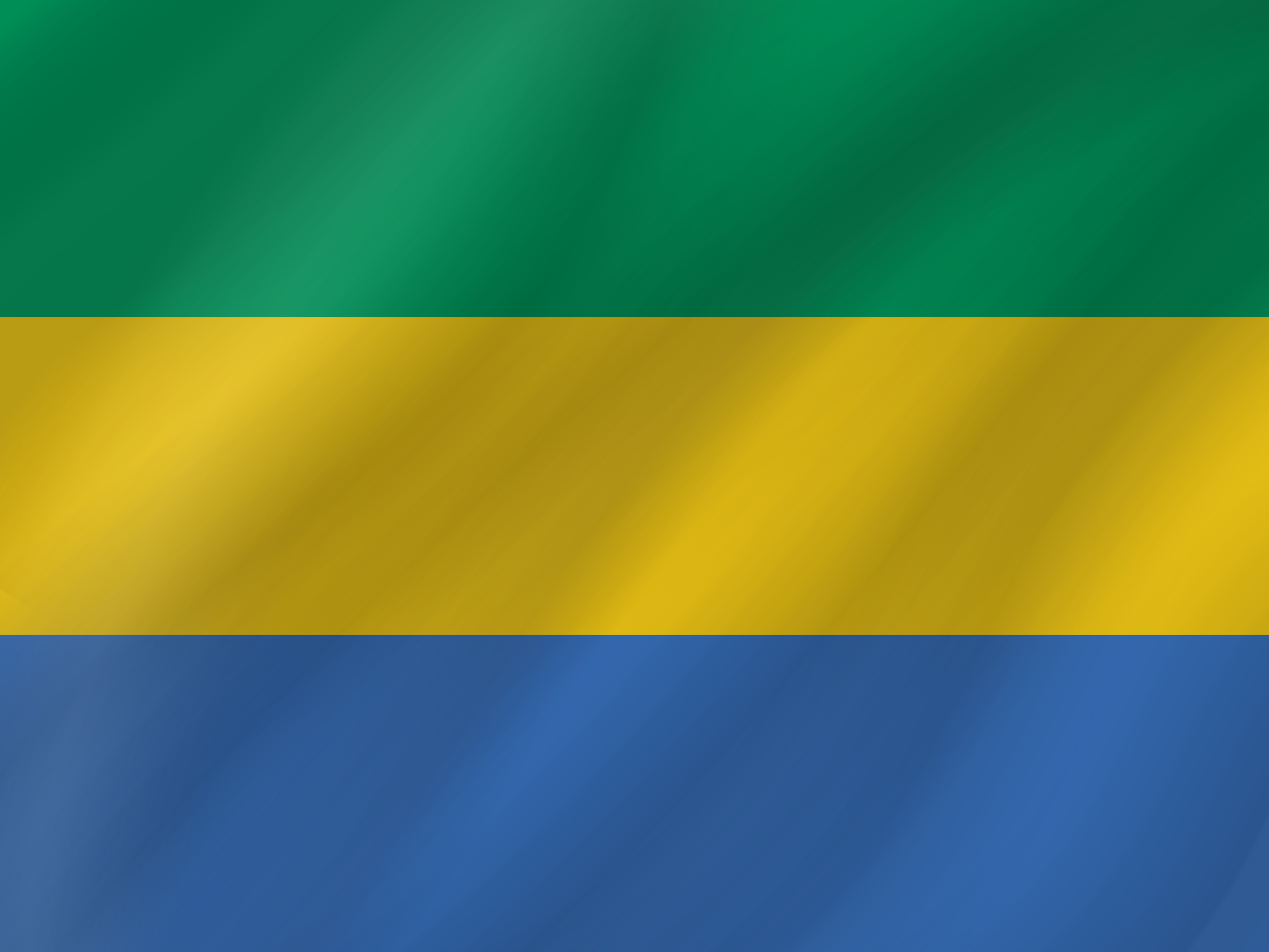 Ondulé du drapeau du Gabon