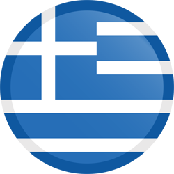 Bouton rond du drapeau de la Grèce