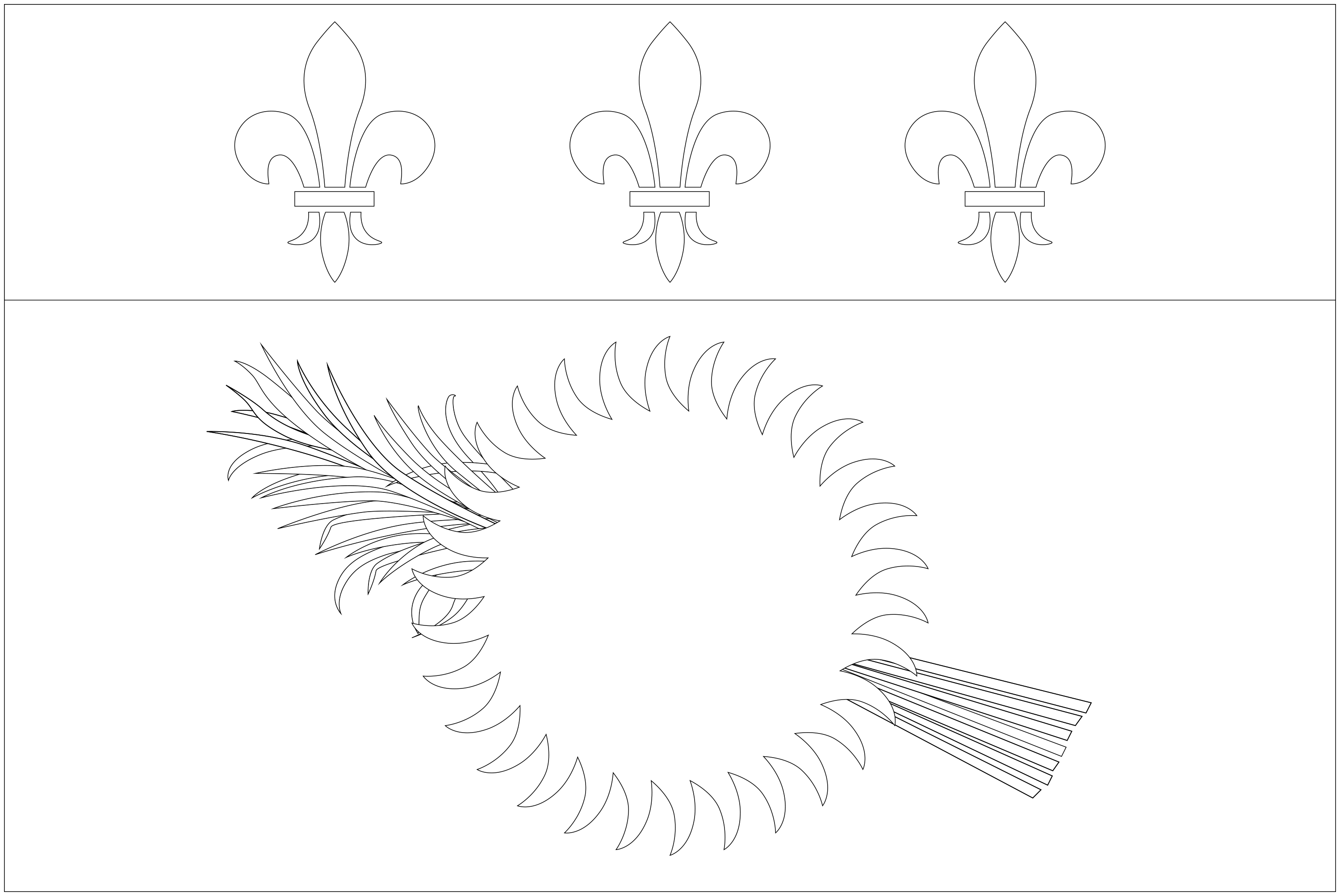 A3 du drapeau de la Guadeloupe