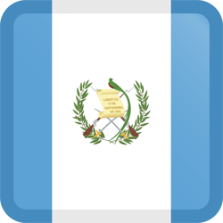 Bouton carré du drapeau du Guatemala