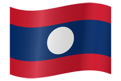 Flottant du drapeau du Laos