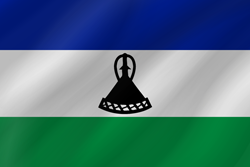 Ondulé du drapeau du Lesotho