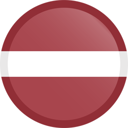 Bouton rond du drapeau de la Lettonie