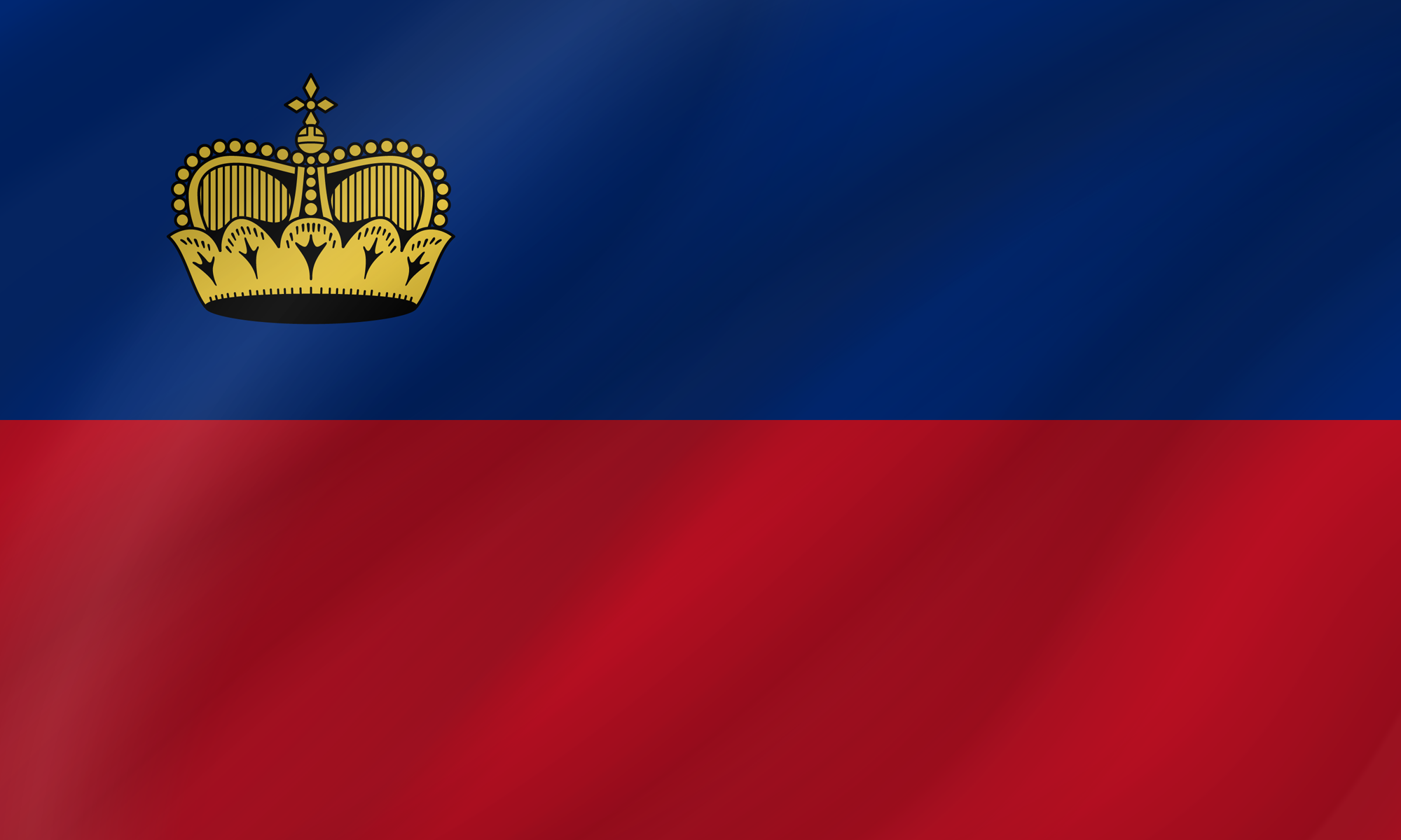 Ondulé du drapeau du Liechtenstein