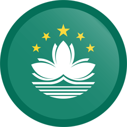 Bouton rond du drapeau de Macao