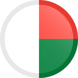 Bouton rond du drapeau de Madagascar