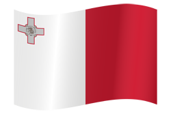 Flottant du drapeau de Malte