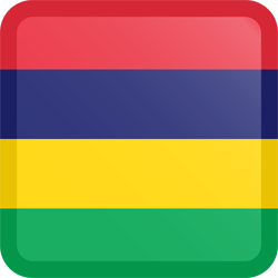 Bouton carré du drapeau de Maurice