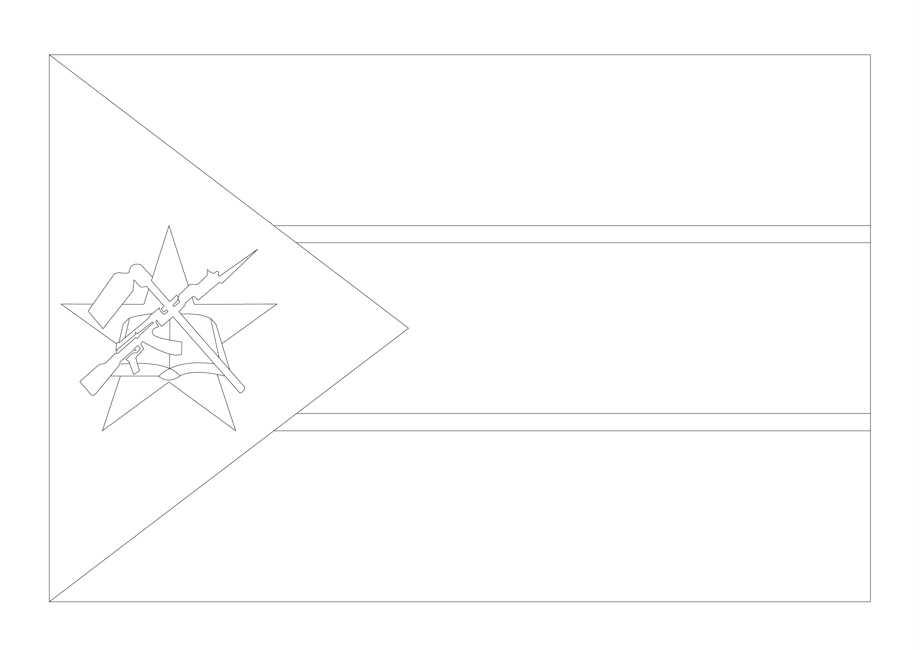 A3 du drapeau du Mozambique