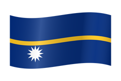 Flottant du drapeau de Nauru