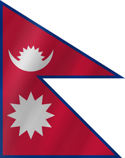 Ondulé du drapeau du Népal