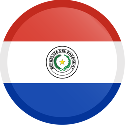 Bouton rond du drapeau du Paraguay