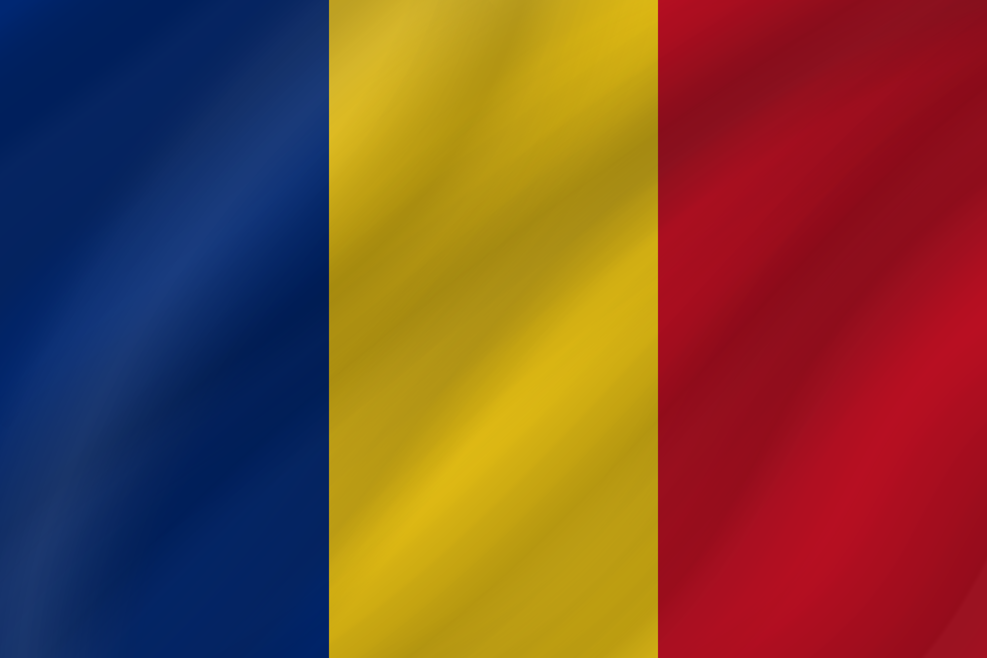 Ondulé du drapeau de la Roumanie