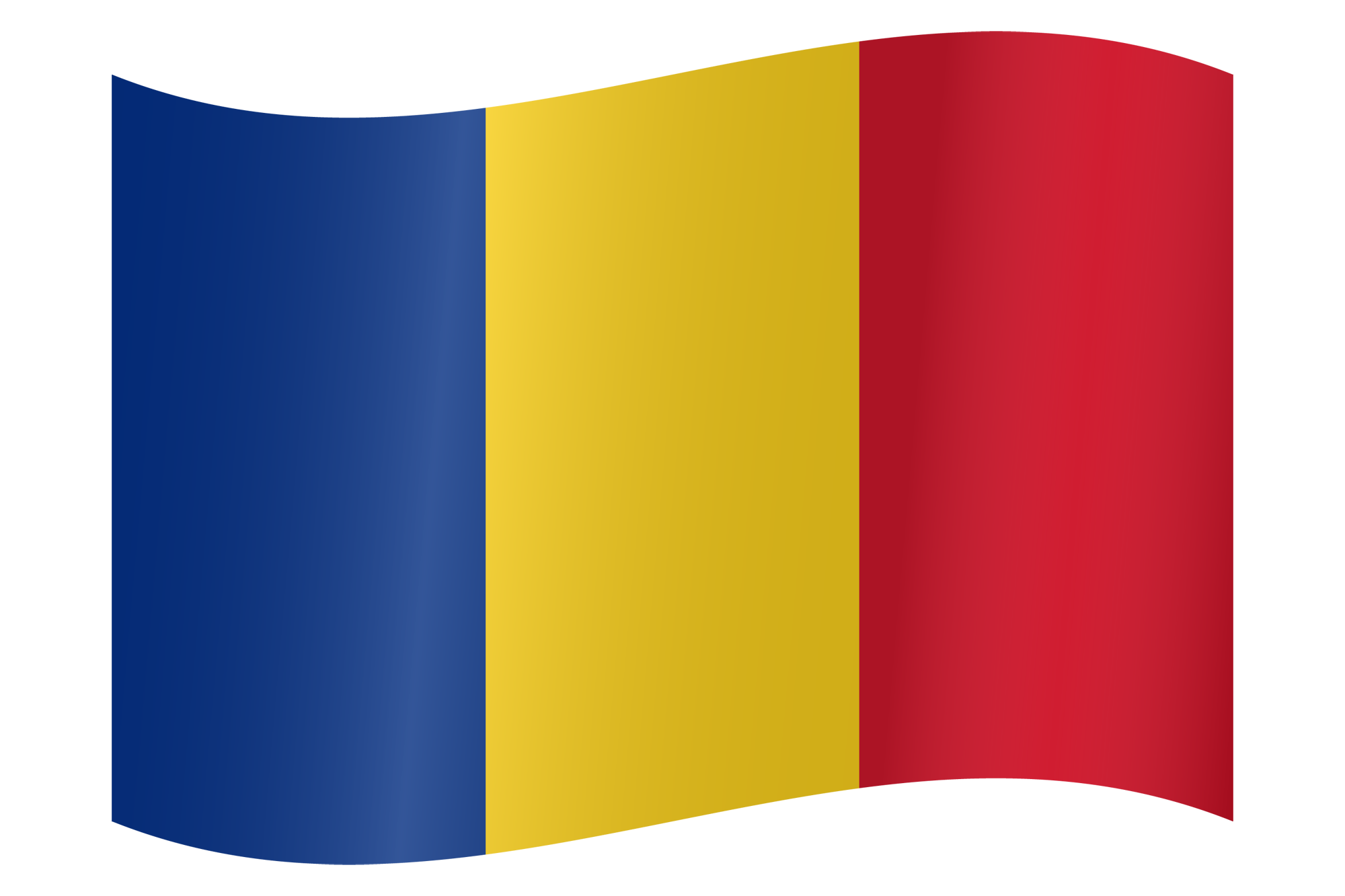 Flottant du drapeau de la Roumanie