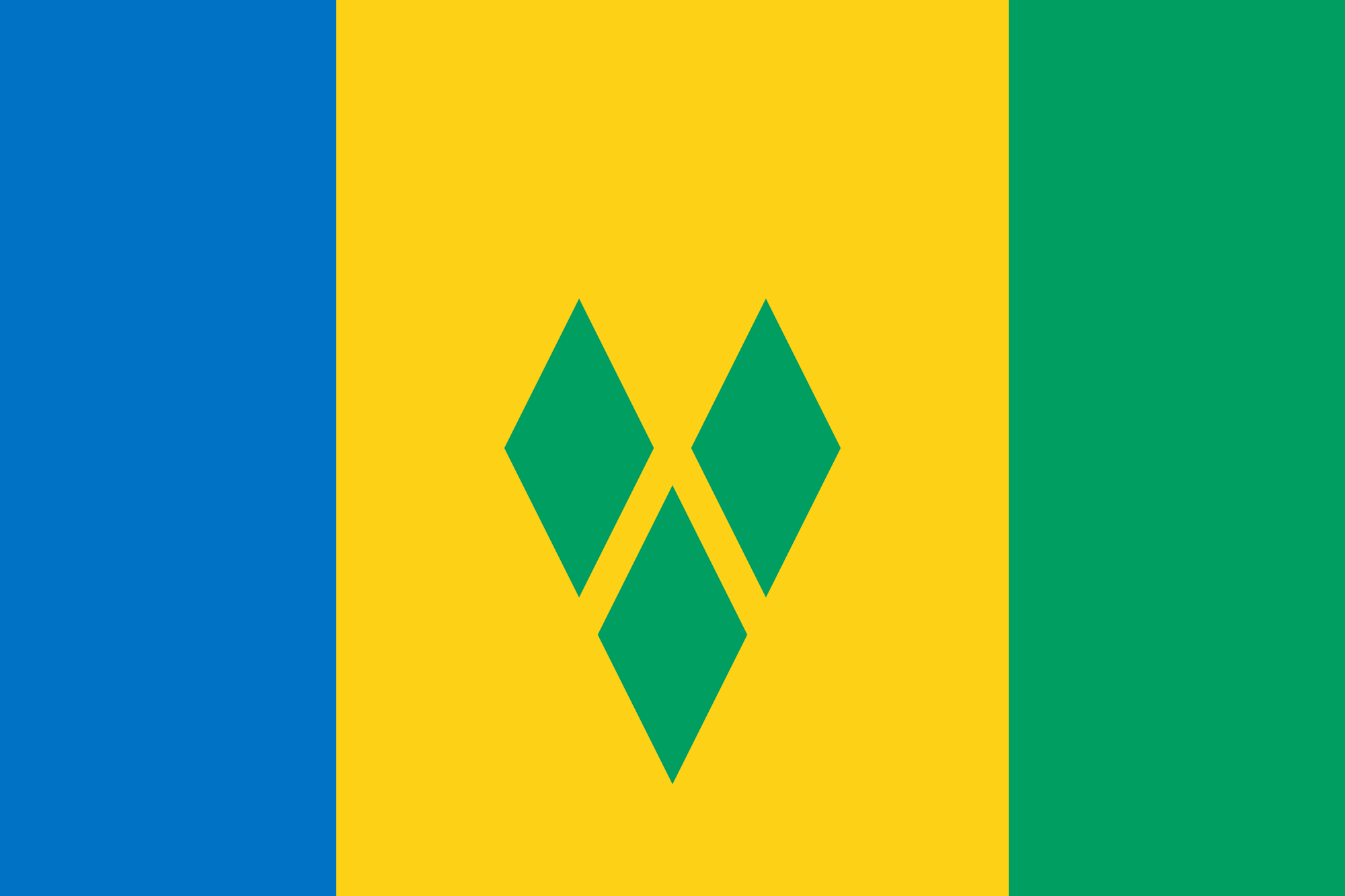 Petit drapeau de Saint-Vincent-et-les Grenadines