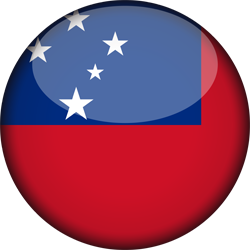 3D rond du drapeau du Samoa