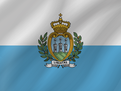 Ondulé du drapeau de Saint-Marin