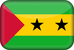 3D du drapeau de Sao Tomé-et-Principe
