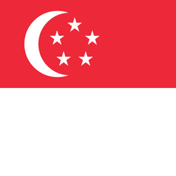 Carré du drapeau de Singapour