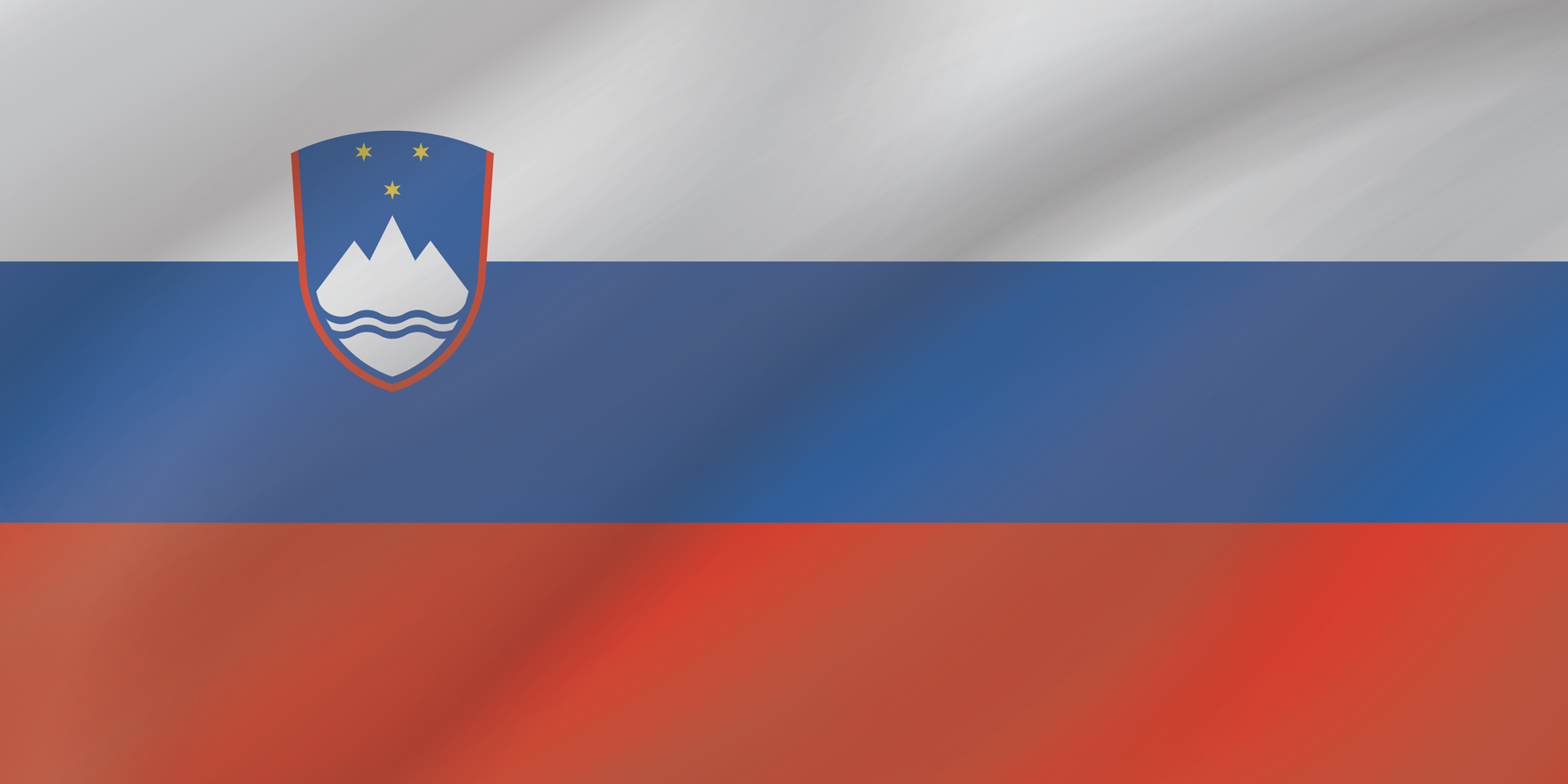 Ondulé du drapeau de la Slovénie