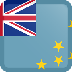 Bouton carré du drapeau de Tuvalu