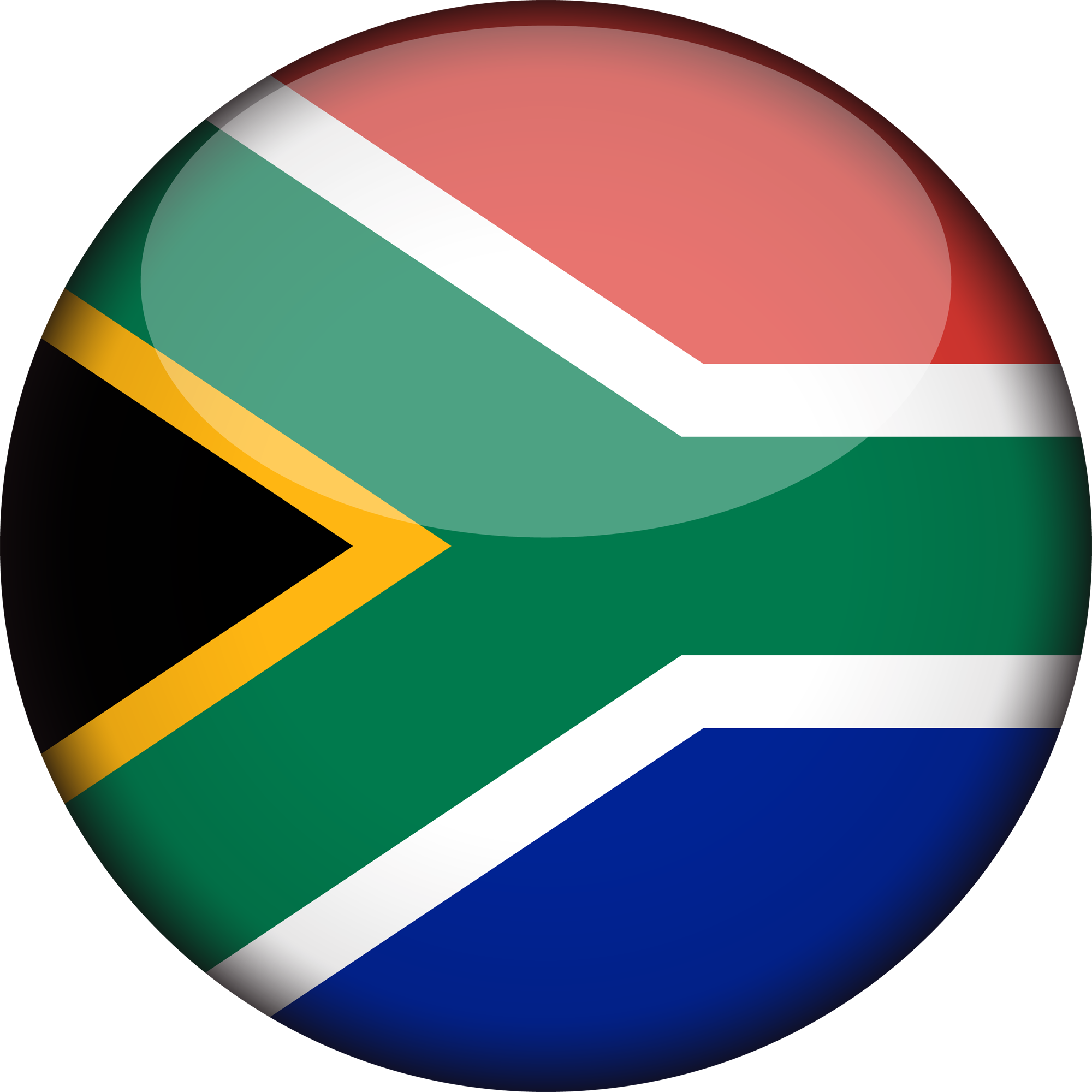 3D rond du drapeau d’Afrique du Sud