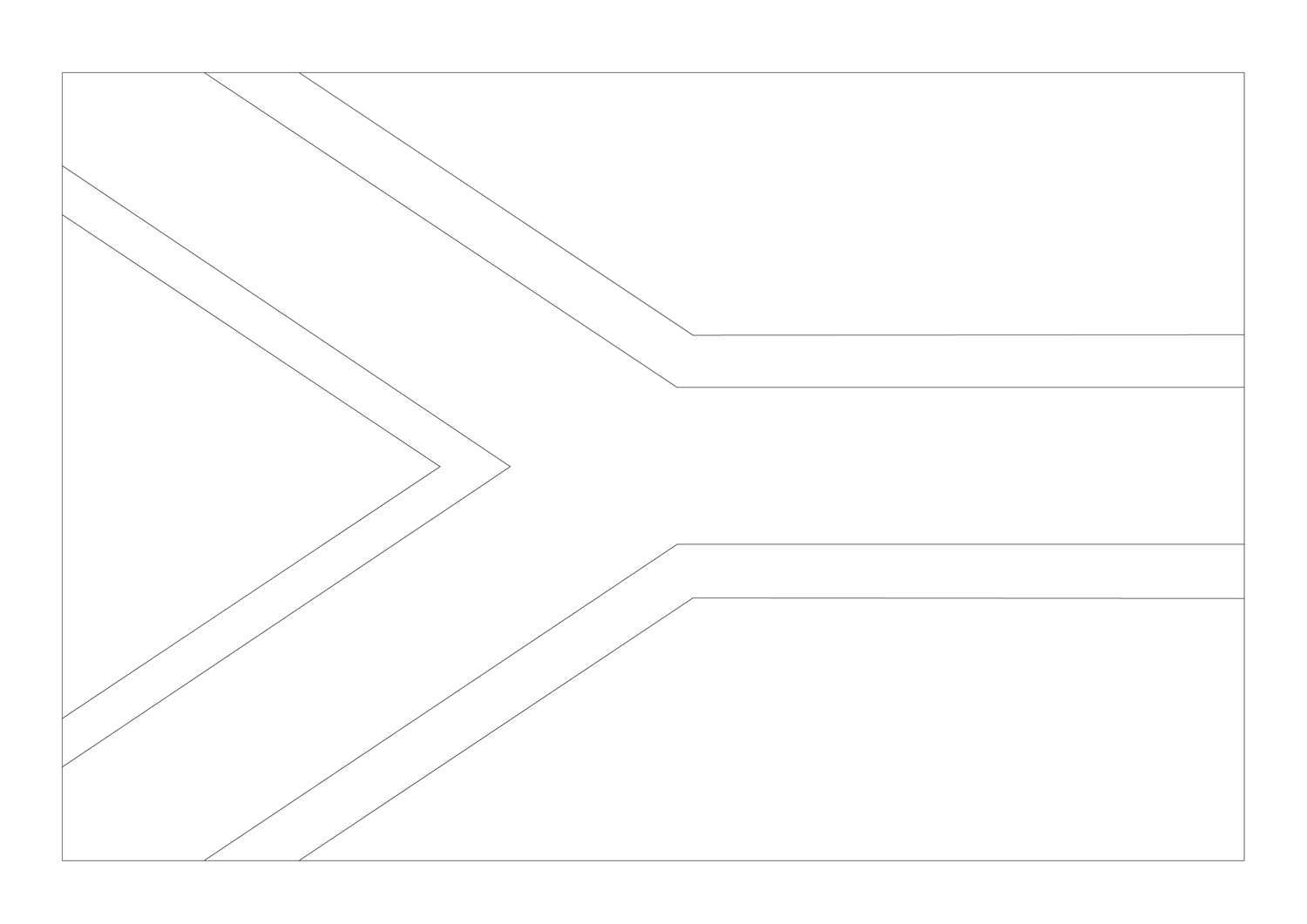 A4 du drapeau d’Afrique du Sud
